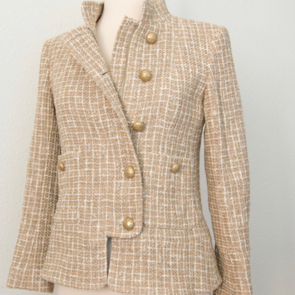 Chanel 15P Beige Tweed Jacket 36